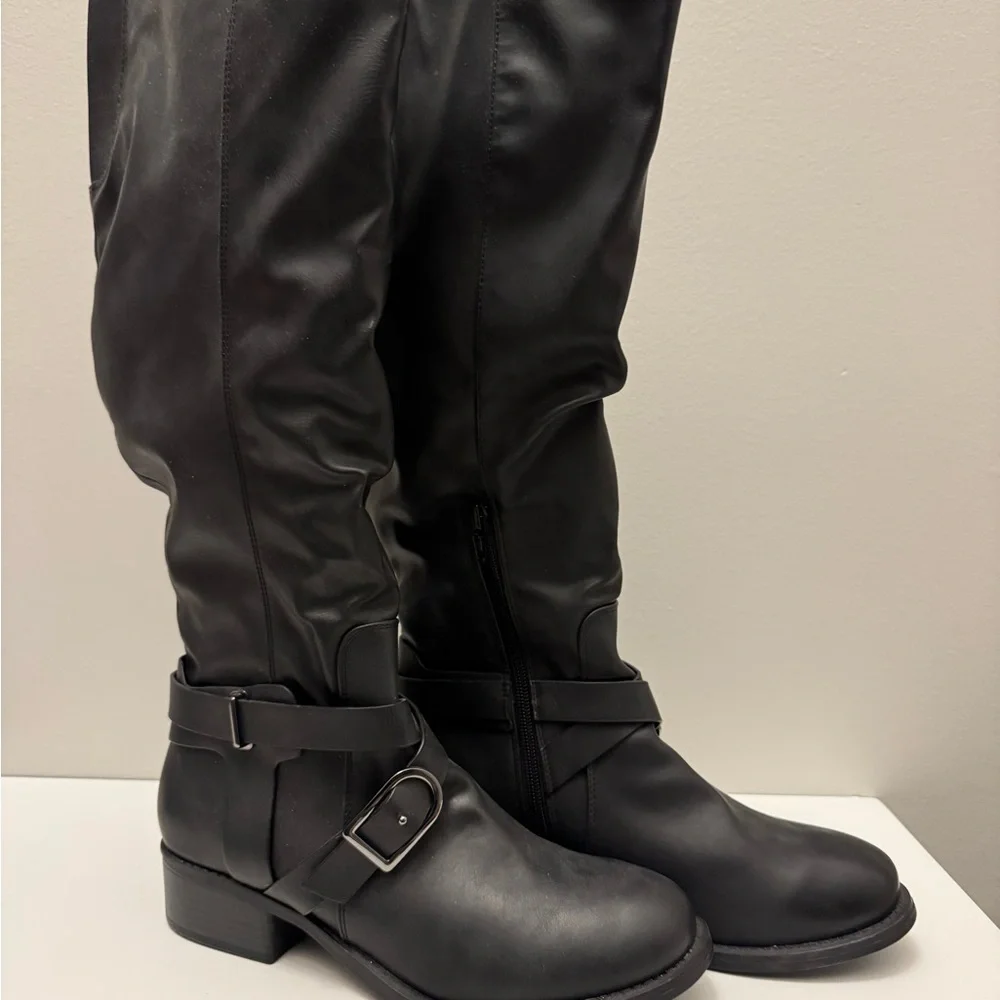 APT 9 Meridian Black Knee-High Women's Boots